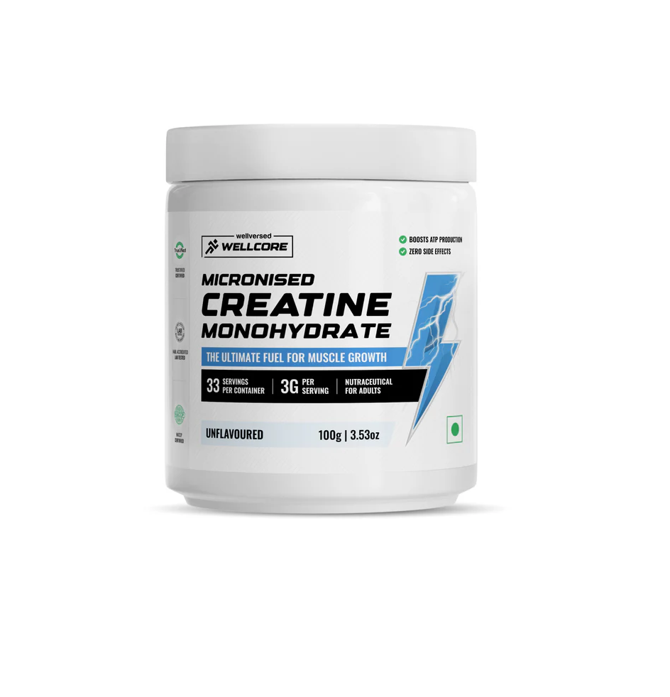 Wellcore - Micronised Creatine Monohydrate (100g, 33 Servings)