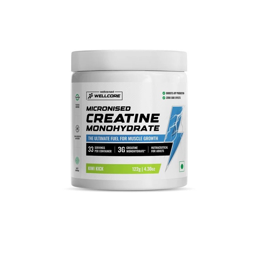 Wellcore - Pure Micronised Creatine Monohydrate | Kiwi Kick (122g, 33 servings)