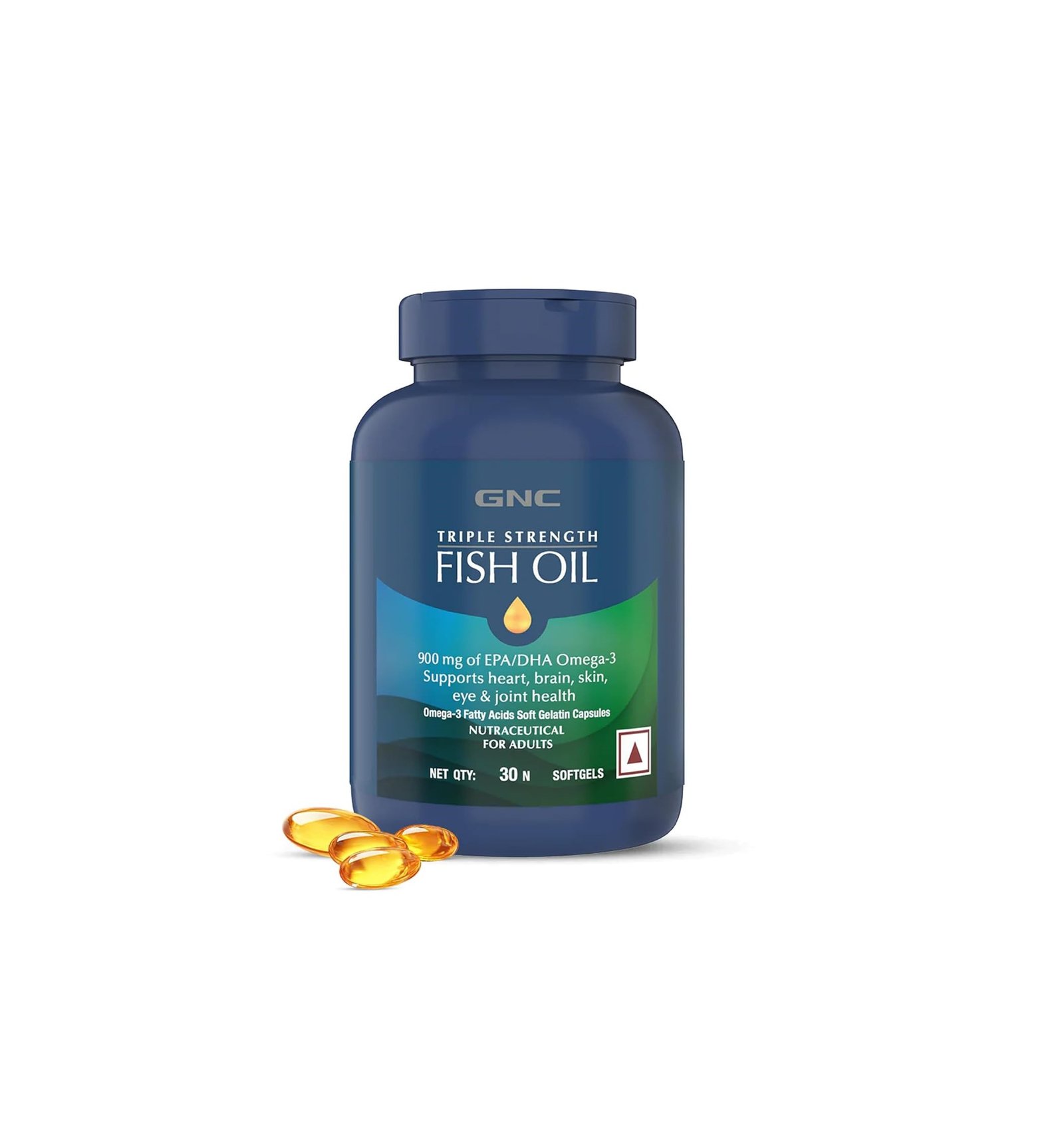 GNC Triple Strength Fish Oil 1500mg Omega-3 - 30 Softgels