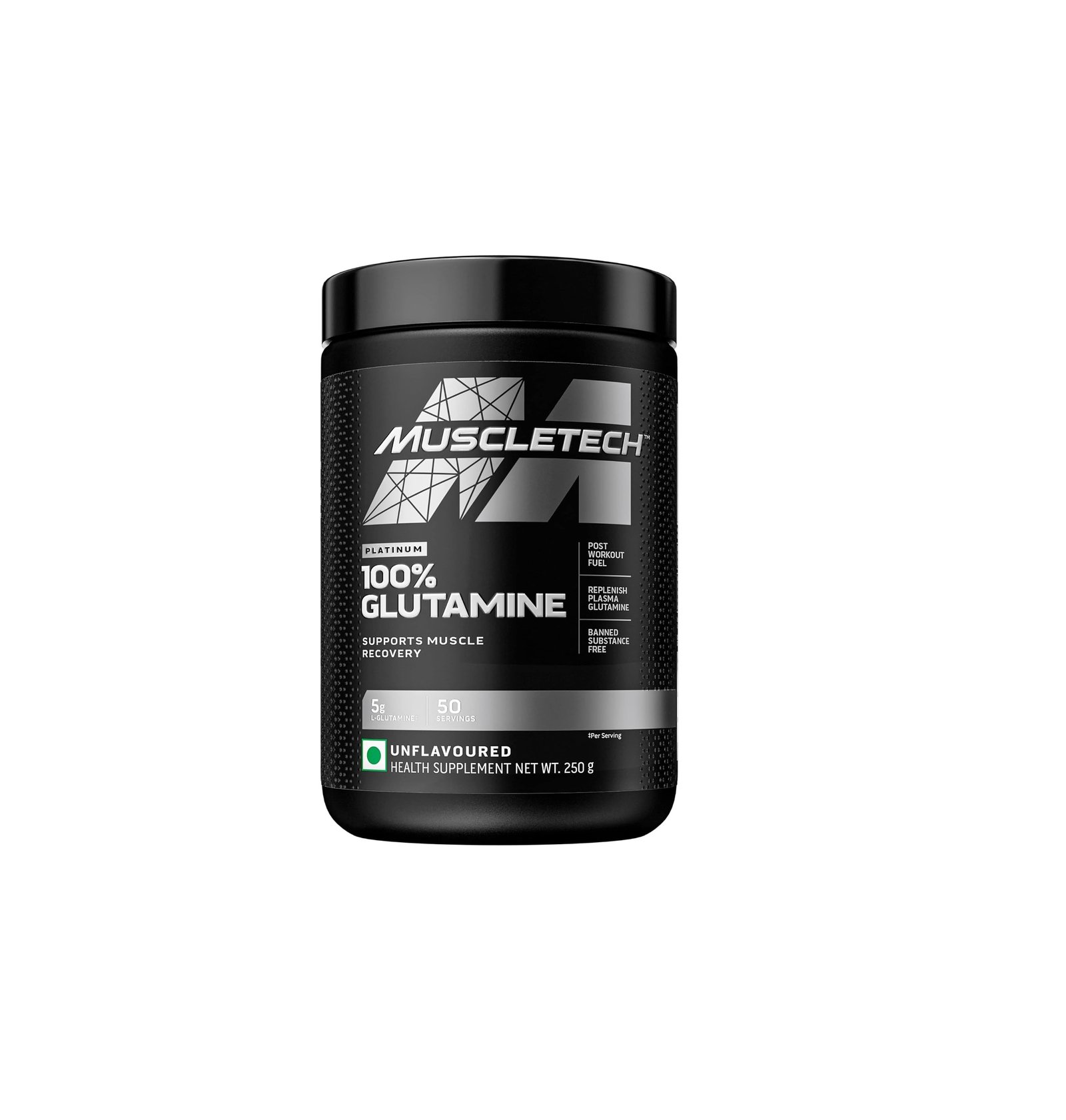 MuscleTech Glutamine | Unflavoured (50 Servings) - 250gm