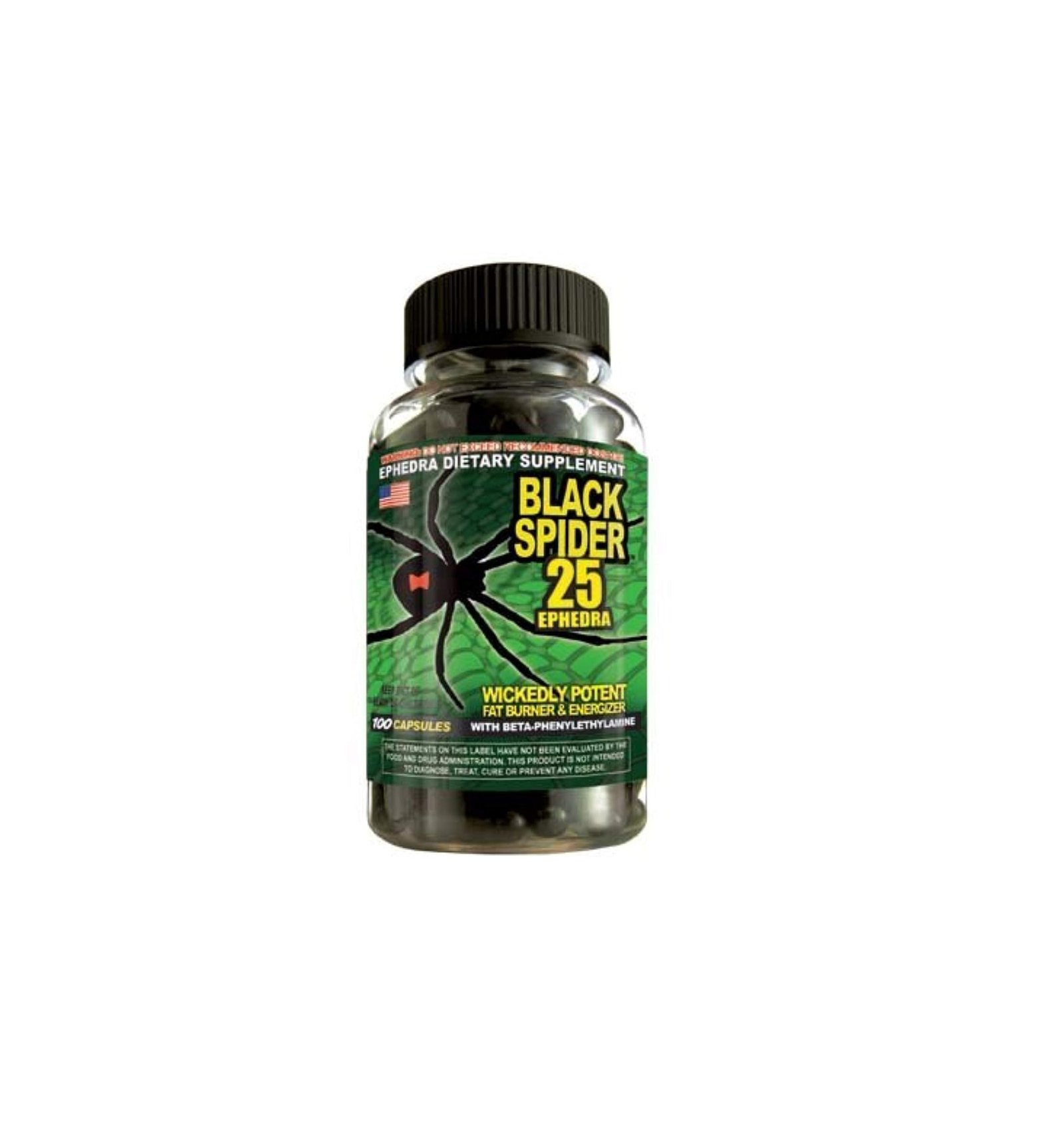 Black Spider Fat Burner - Cloma Pharma - 100 Capsules