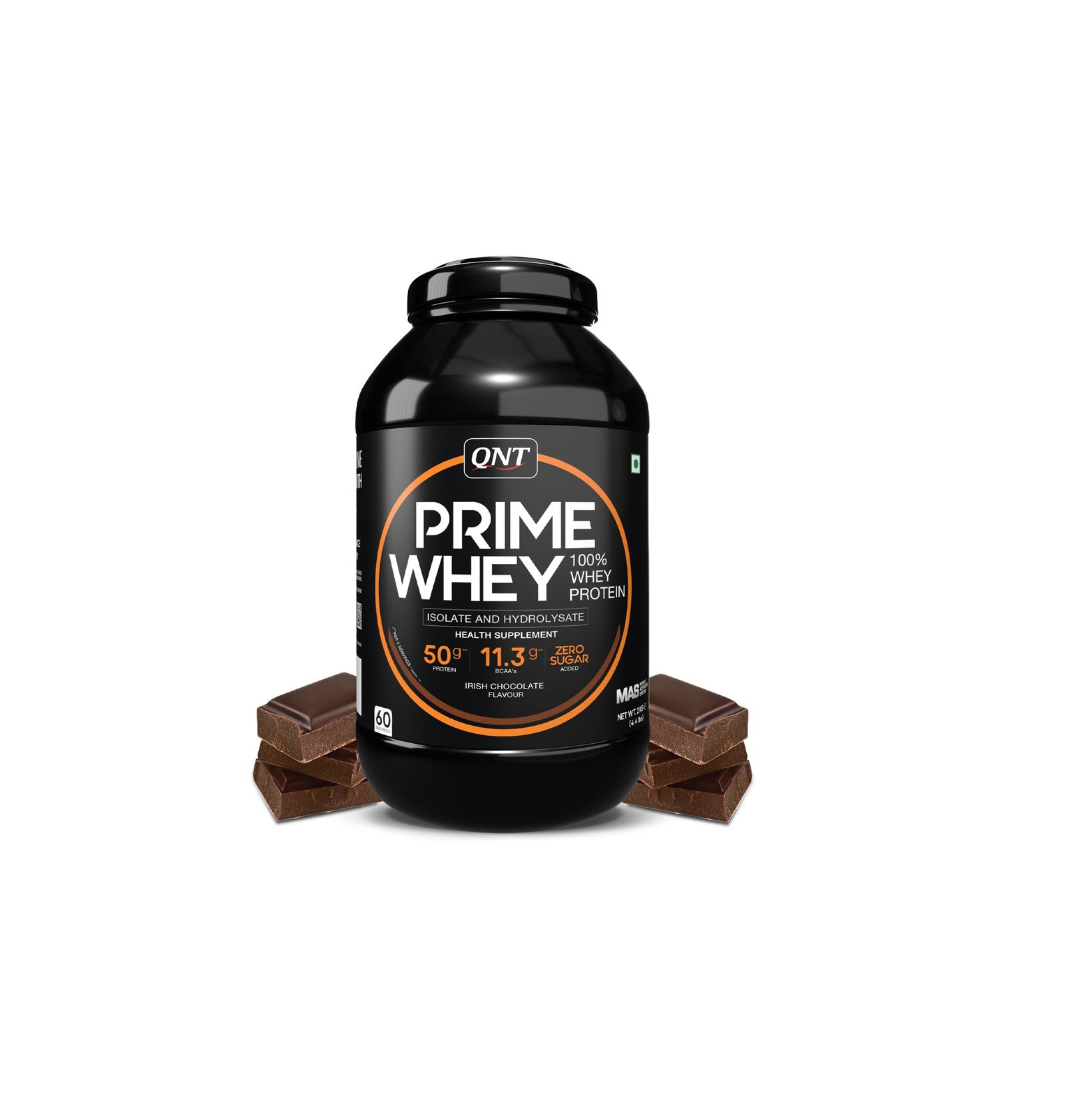 QNT Prime Whey Protein Powder – Irish Chocolate | 60 Servings | 2kg
